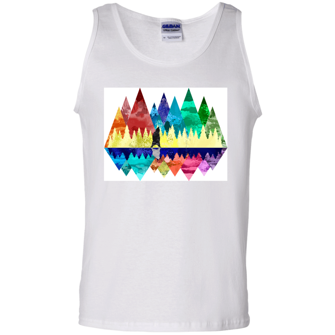 T-Shirts White / S Bear Color Forest Men's Tank Top