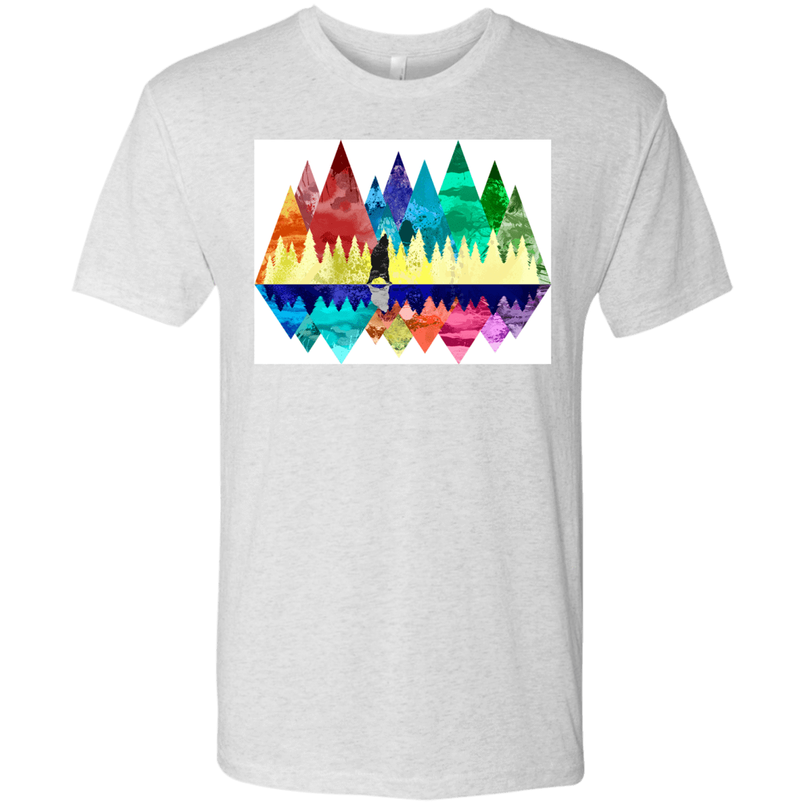 T-Shirts Heather White / S Bear Color Forest Men's Triblend T-Shirt