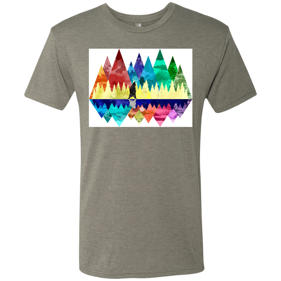 T-Shirts Venetian Grey / S Bear Color Forest Men's Triblend T-Shirt