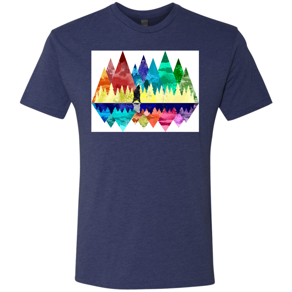 T-Shirts Vintage Navy / S Bear Color Forest Men's Triblend T-Shirt