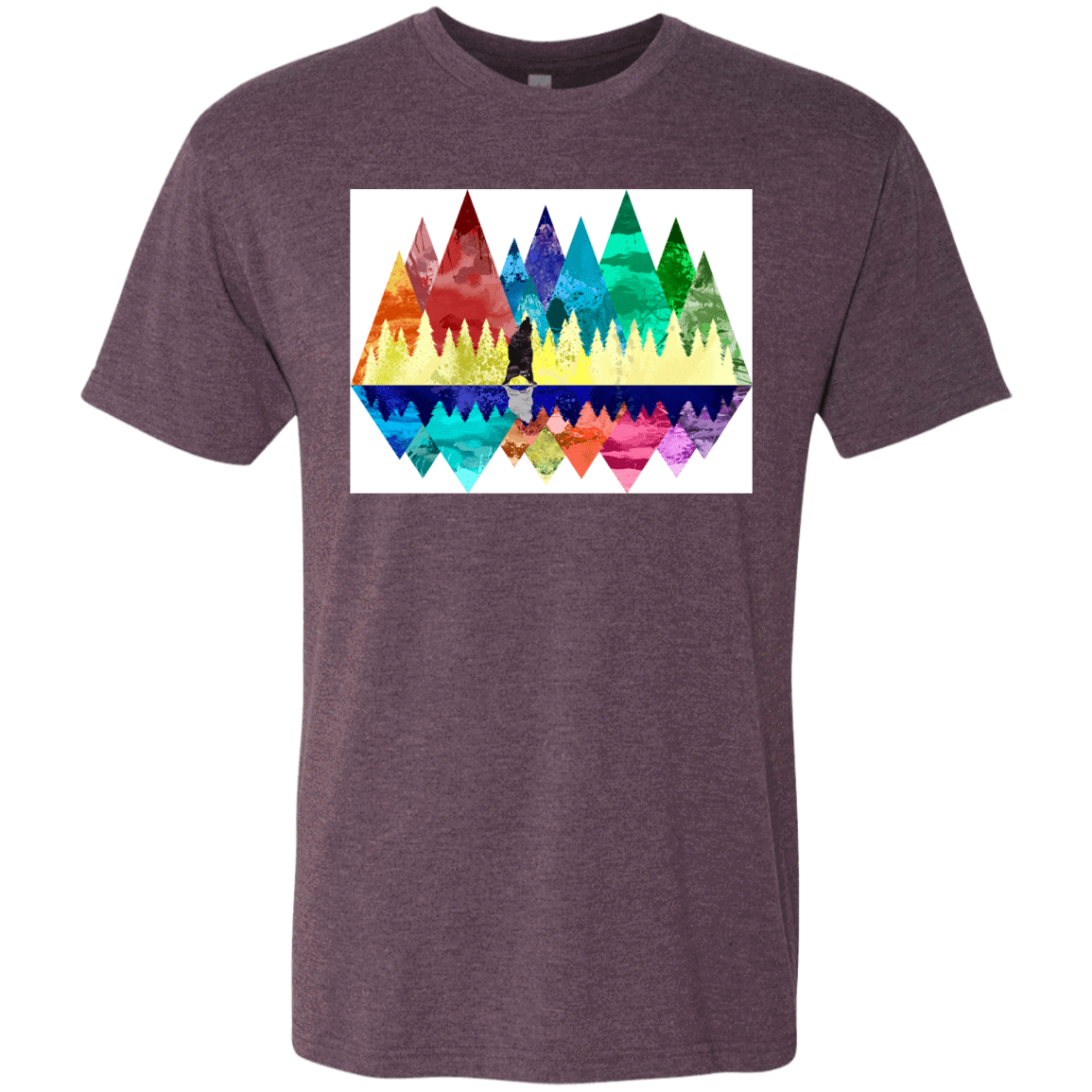 T-Shirts Vintage Purple / S Bear Color Forest Men's Triblend T-Shirt