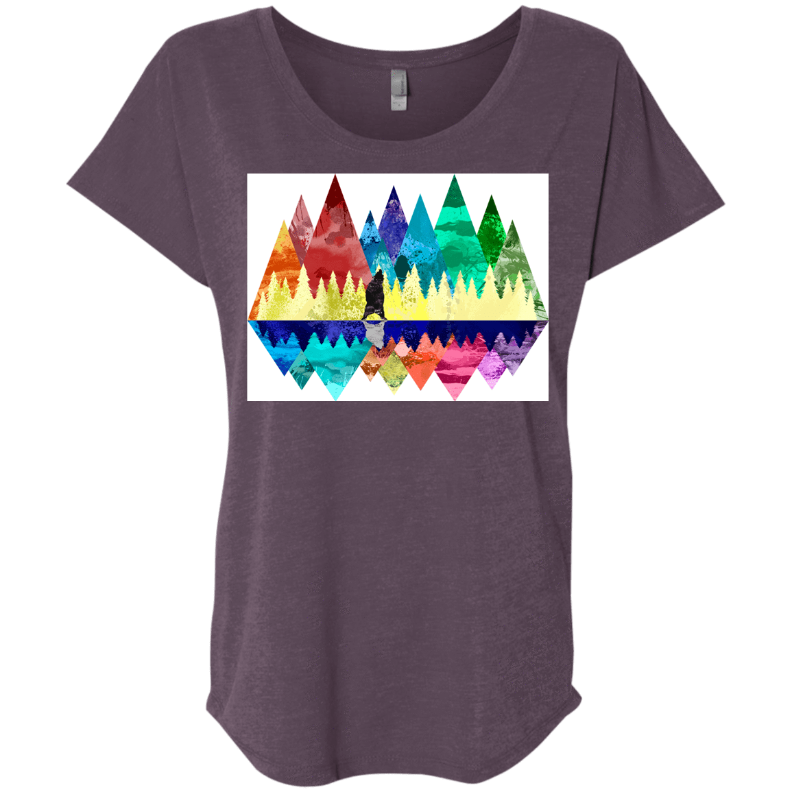 T-Shirts Vintage Purple / X-Small Bear Color Forest Triblend Dolman Sleeve