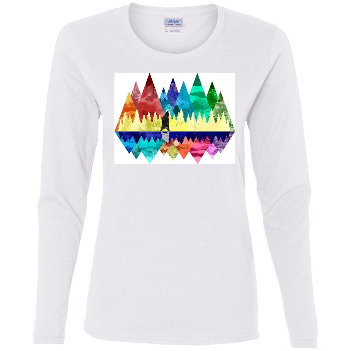 T-Shirts White / S Bear Color Forest Women's Long Sleeve T-Shirt