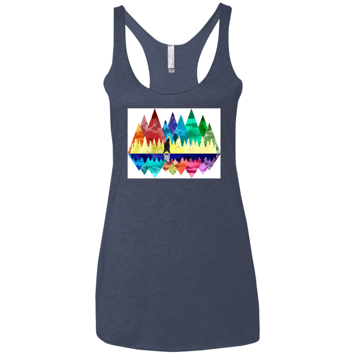 T-Shirts Vintage Navy / X-Small Bear Color Forest Women's Triblend Racerback Tank