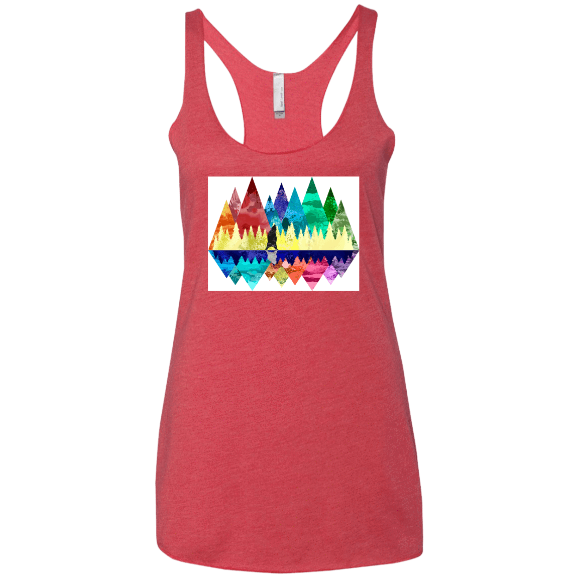 T-Shirts Vintage Red / X-Small Bear Color Forest Women's Triblend Racerback Tank