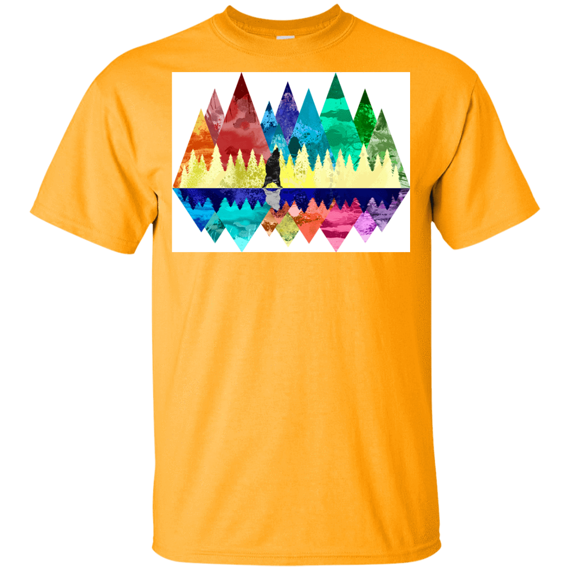 T-Shirts Gold / YXS Bear Color Forest Youth T-Shirt