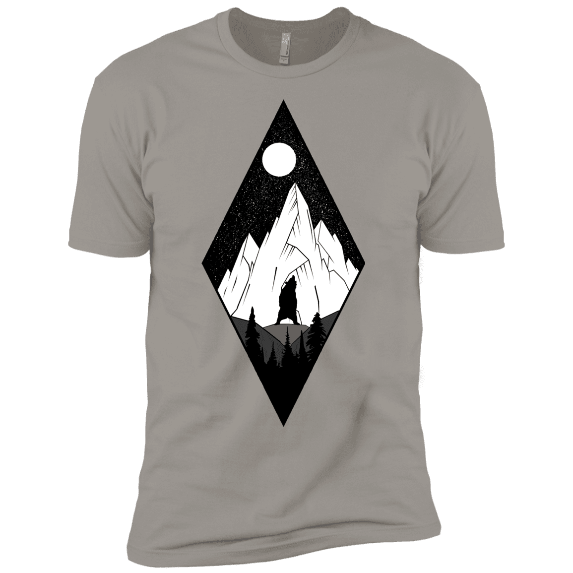 T-Shirts Light Grey / YXS Bear Diamond Boys Premium T-Shirt