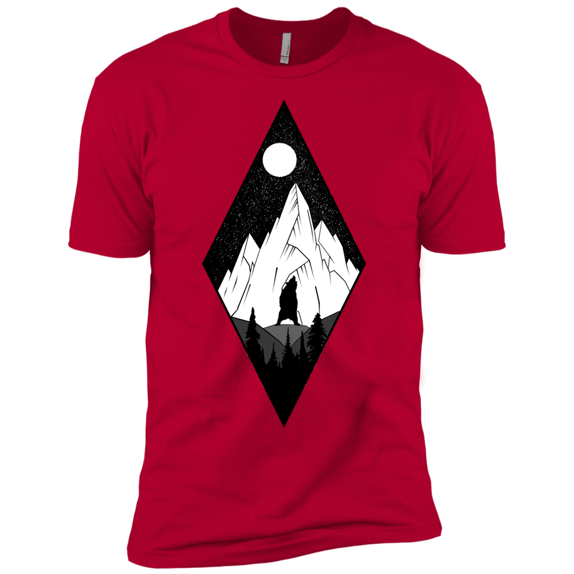 T-Shirts Red / YXS Bear Diamond Boys Premium T-Shirt