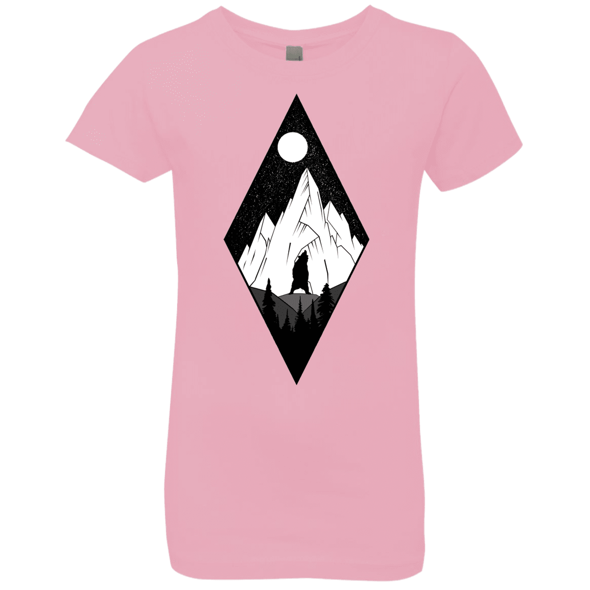 T-Shirts Light Pink / YXS Bear Diamond Girls Premium T-Shirt