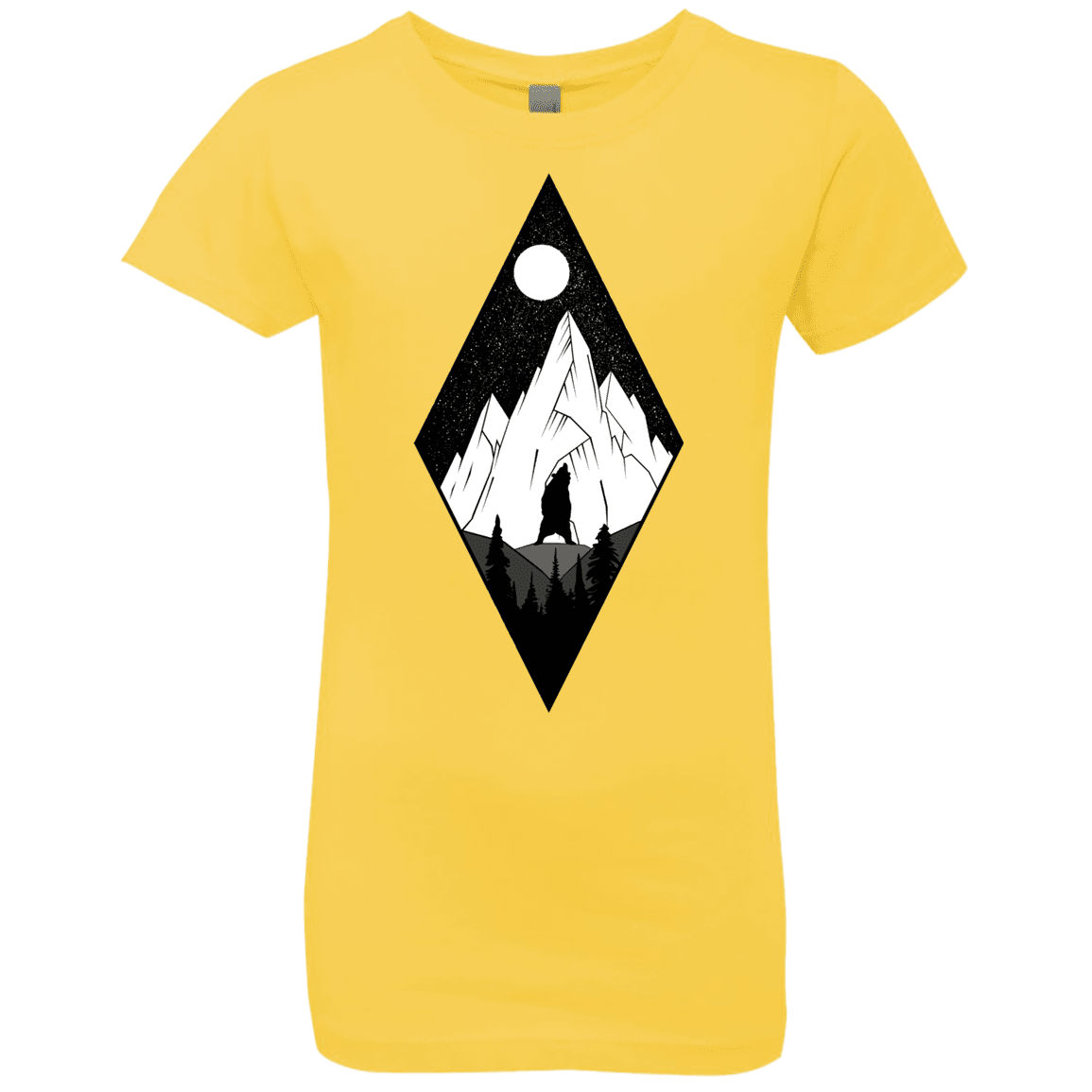 T-Shirts Vibrant Yellow / YXS Bear Diamond Girls Premium T-Shirt