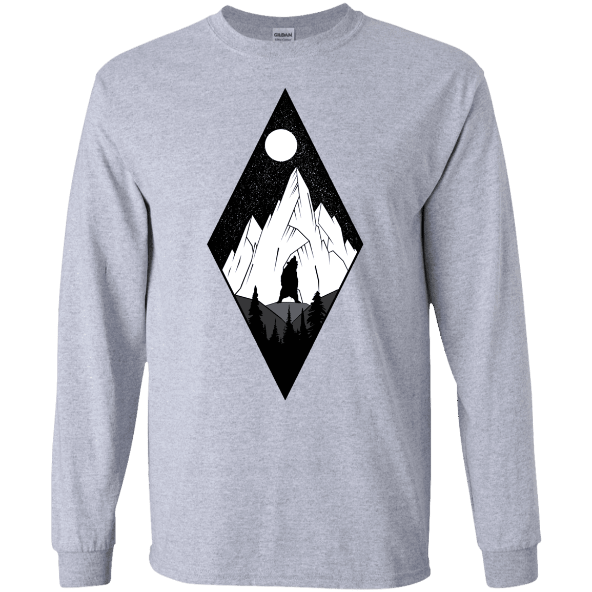 T-Shirts Sport Grey / S Bear Diamond Men's Long Sleeve T-Shirt