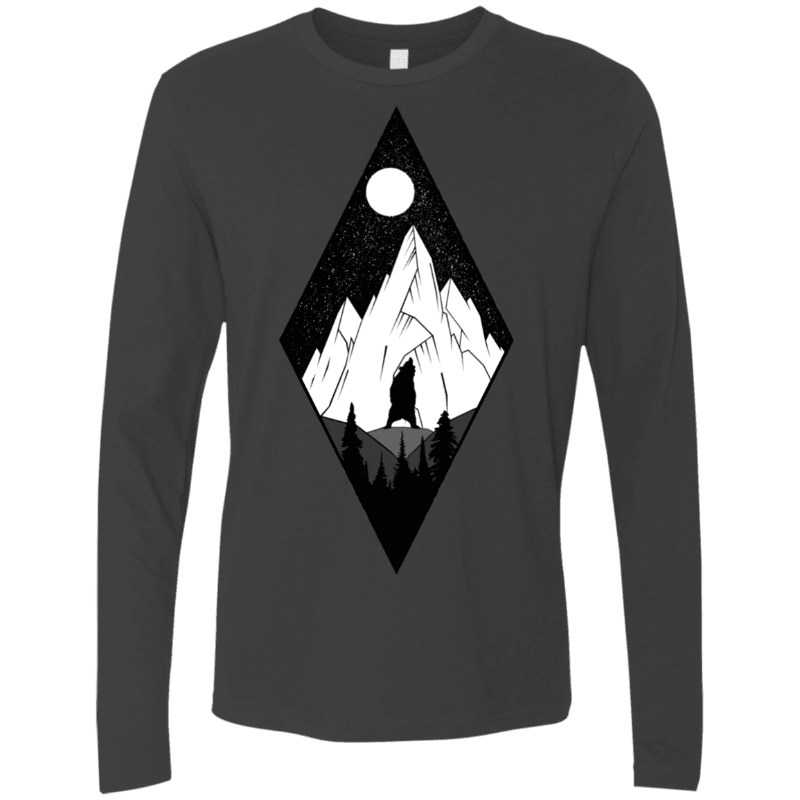 T-Shirts Heavy Metal / S Bear Diamond Men's Premium Long Sleeve