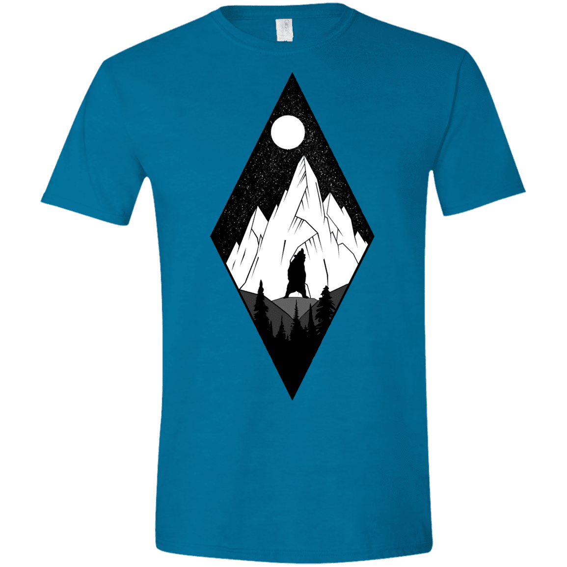 T-Shirts Antique Sapphire / S Bear Diamond Men's Semi-Fitted Softstyle