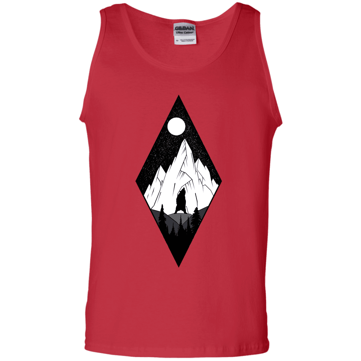 T-Shirts Red / S Bear Diamond Men's Tank Top