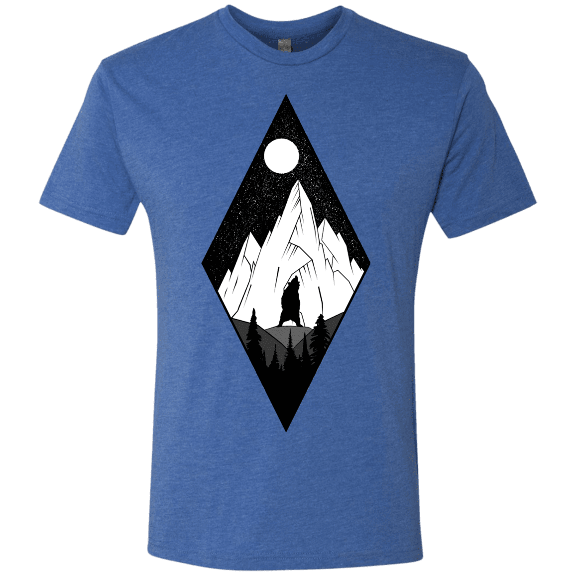 T-Shirts Vintage Royal / S Bear Diamond Men's Triblend T-Shirt