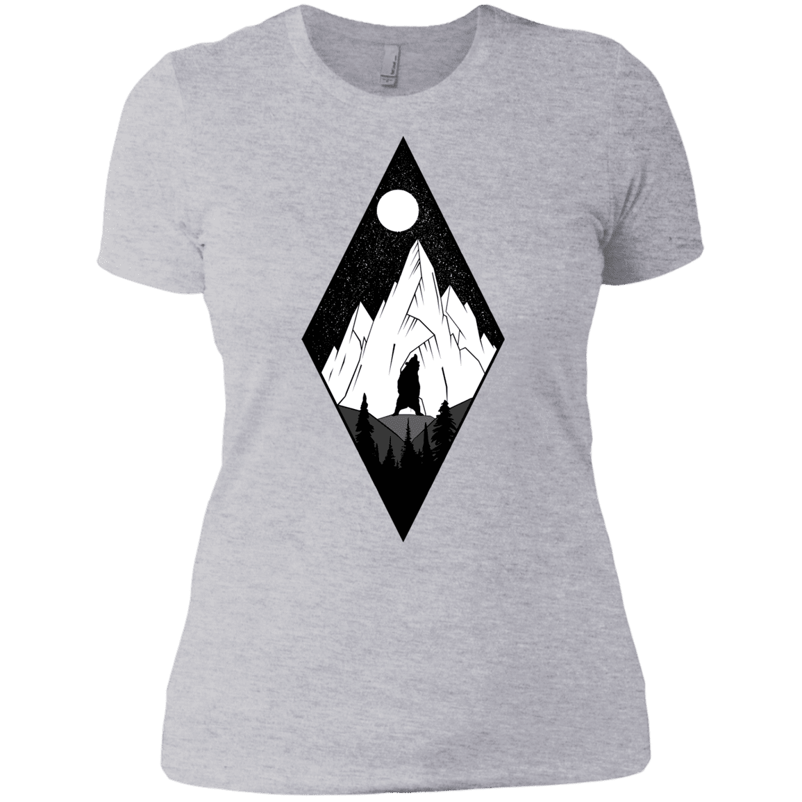 T-Shirts Heather Grey / X-Small Bear Diamond Women's Premium T-Shirt