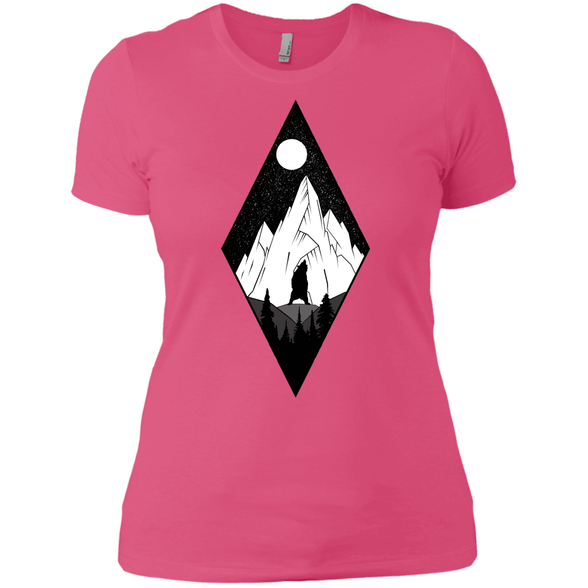 T-Shirts Hot Pink / X-Small Bear Diamond Women's Premium T-Shirt
