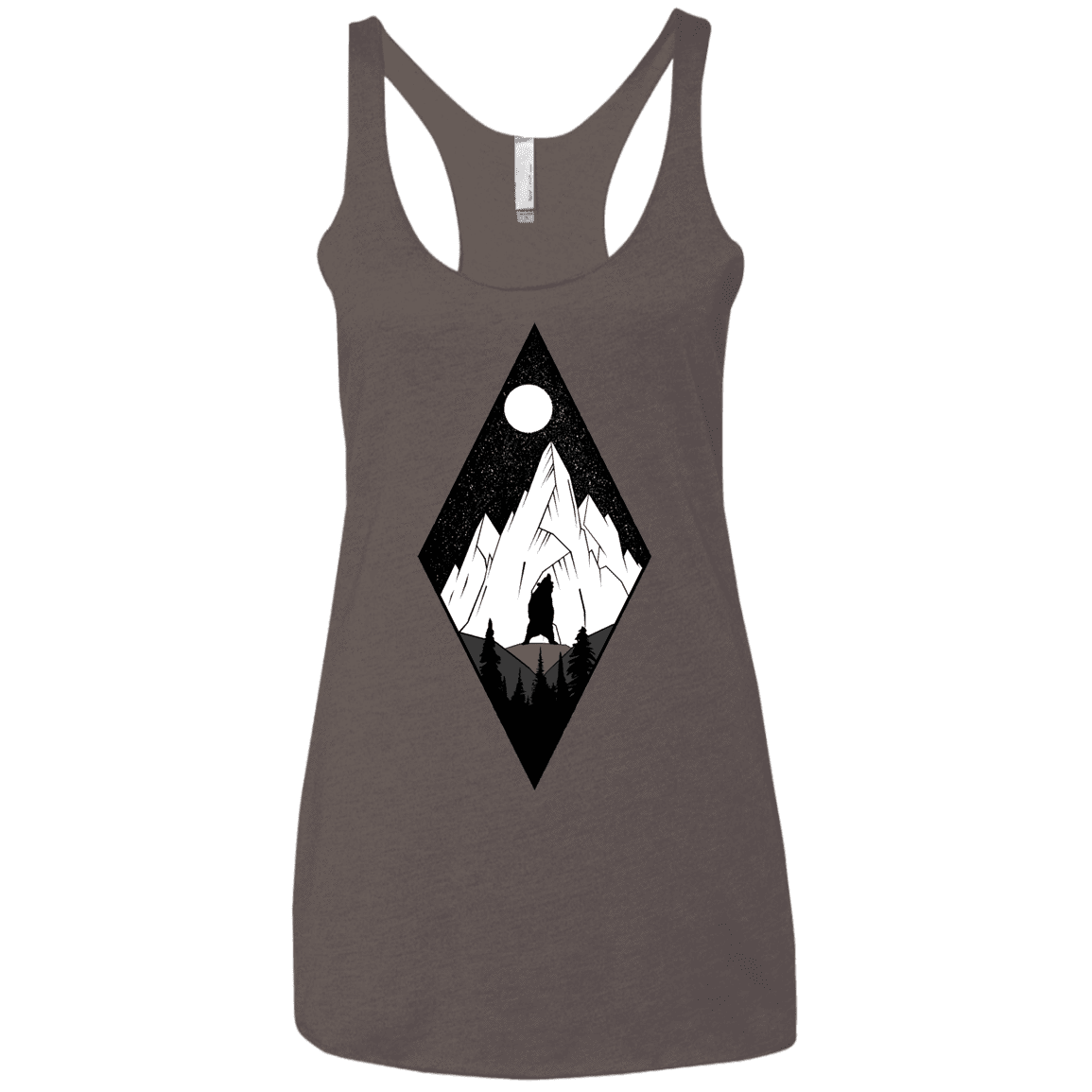 T-Shirts Macchiato / X-Small Bear Diamond Women's Triblend Racerback Tank