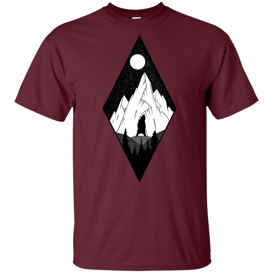 T-Shirts Maroon / YXS Bear Diamond Youth T-Shirt