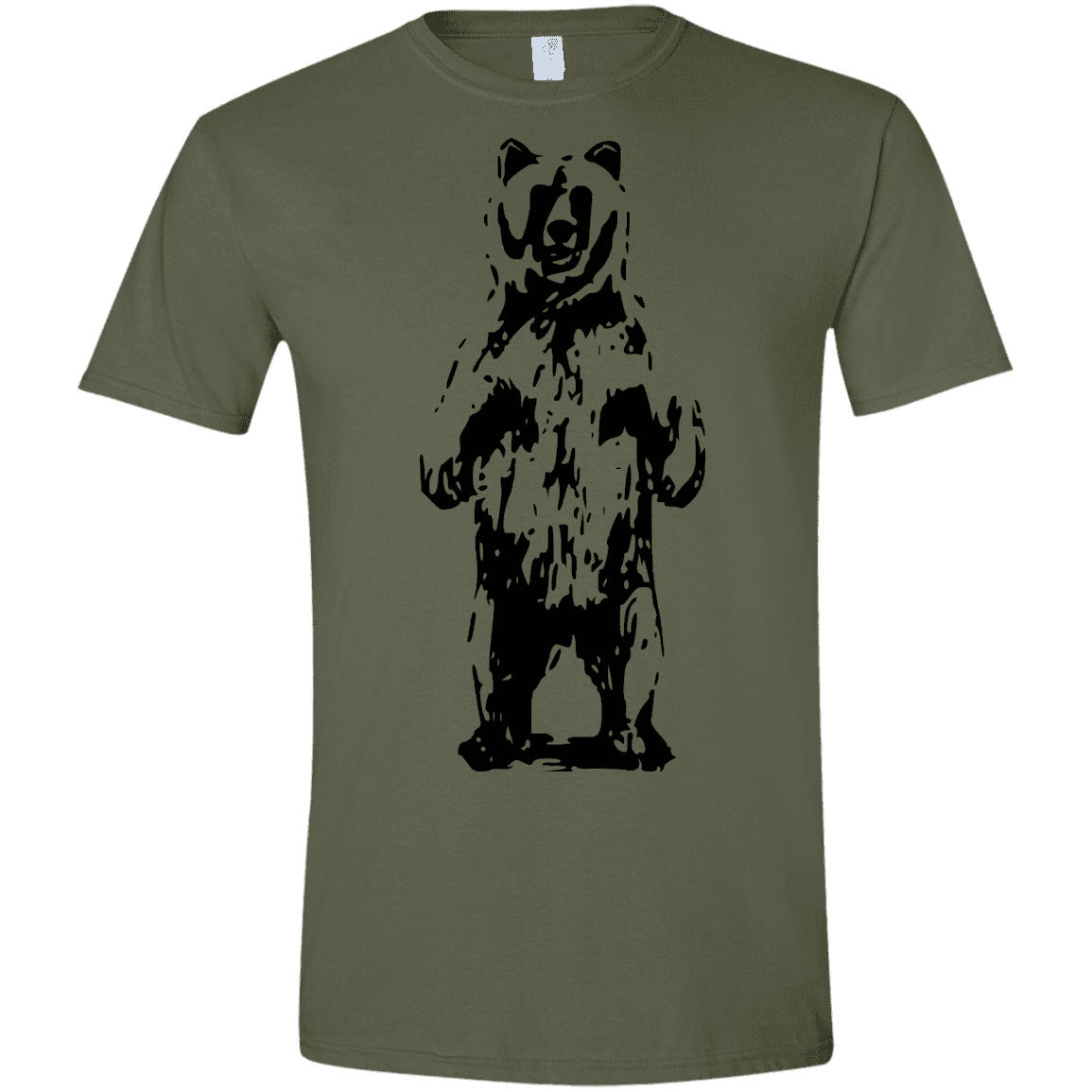 T-Shirts Military Green / S Bear Hug Men's Semi-Fitted Softstyle