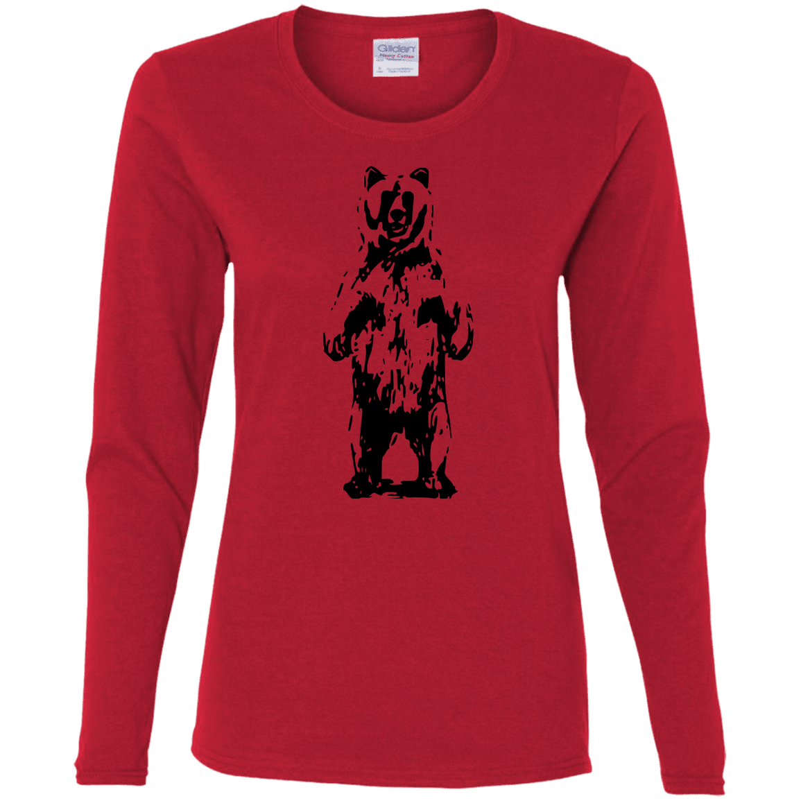 T-Shirts Red / S Bear Hug Women's Long Sleeve T-Shirt