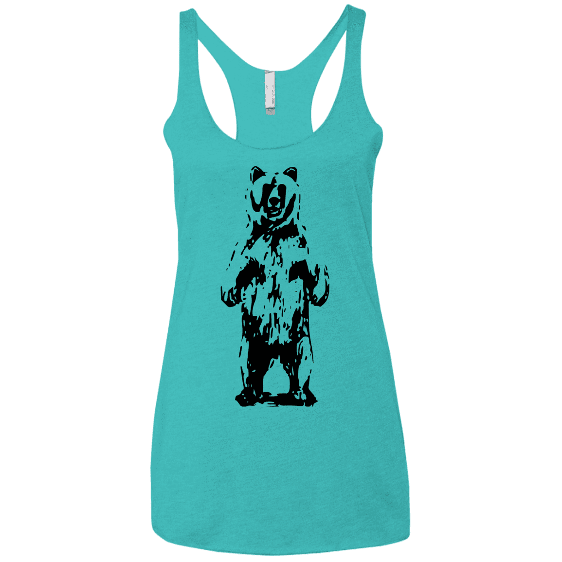 T-Shirts Tahiti Blue / X-Small Bear Hug Women's Triblend Racerback Tank