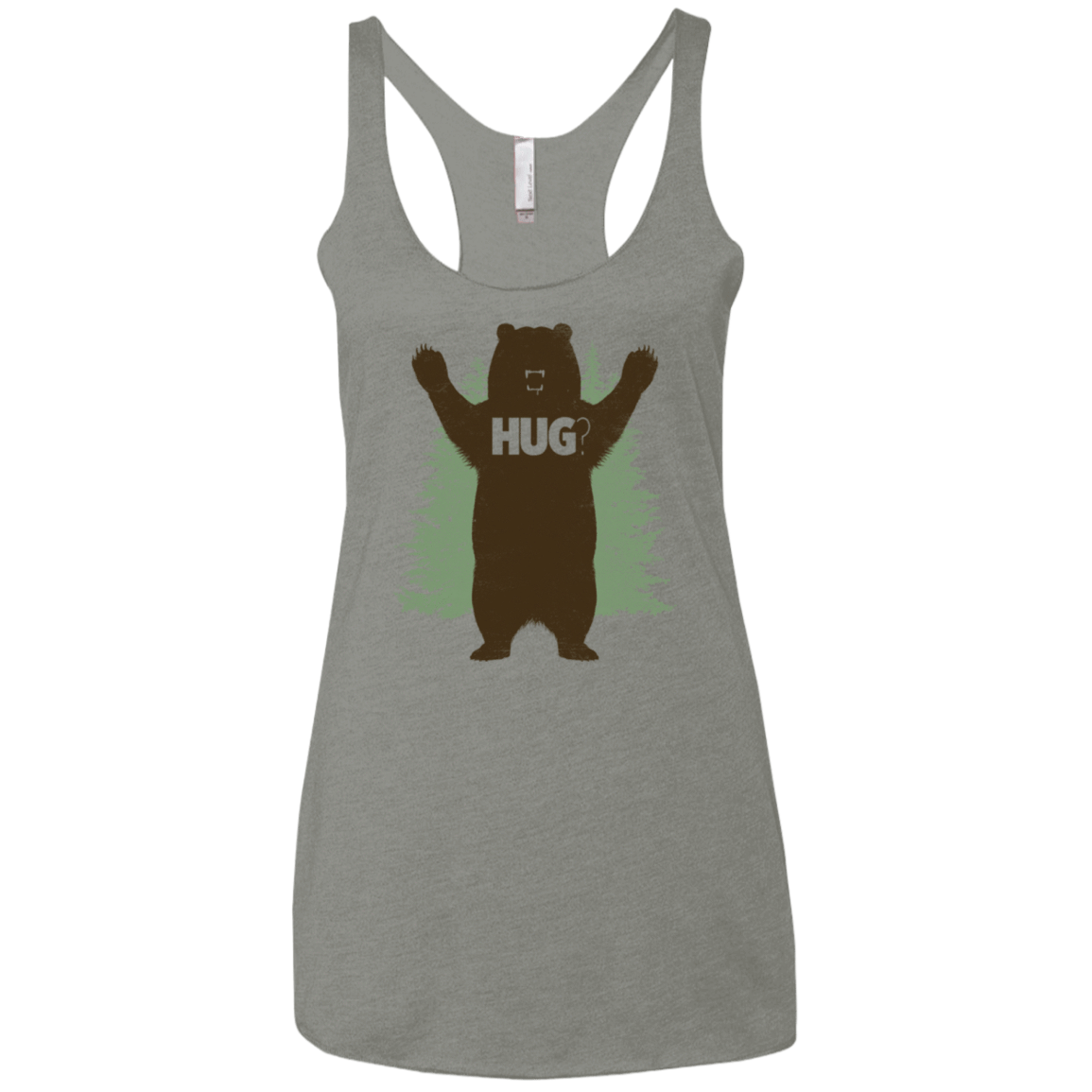 T-Shirts Venetian Grey / X-Small Bear Hug Women's Triblend Racerback Tank