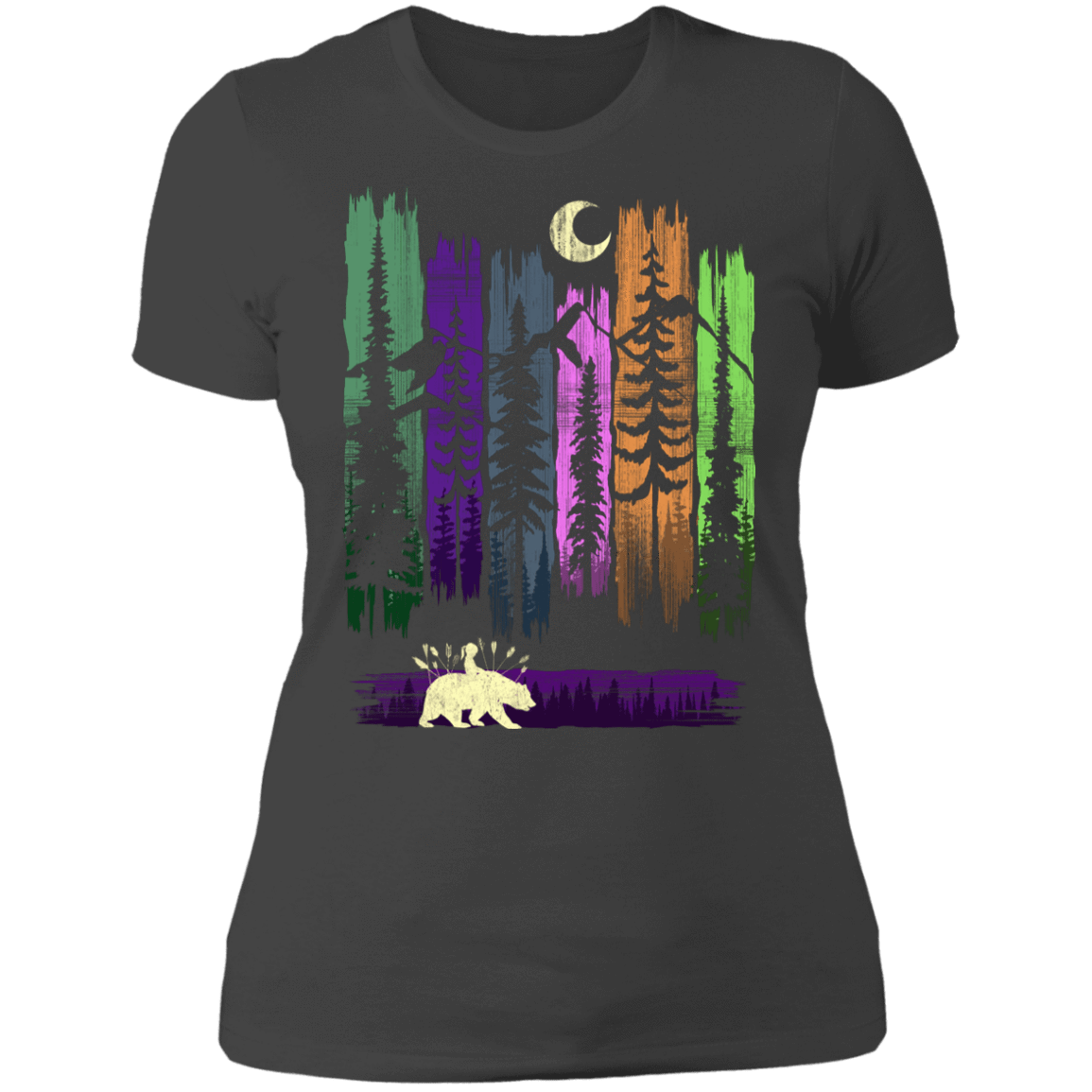 T-Shirts Heavy Metal / S Bear Leaves Women's Premium T-Shirt