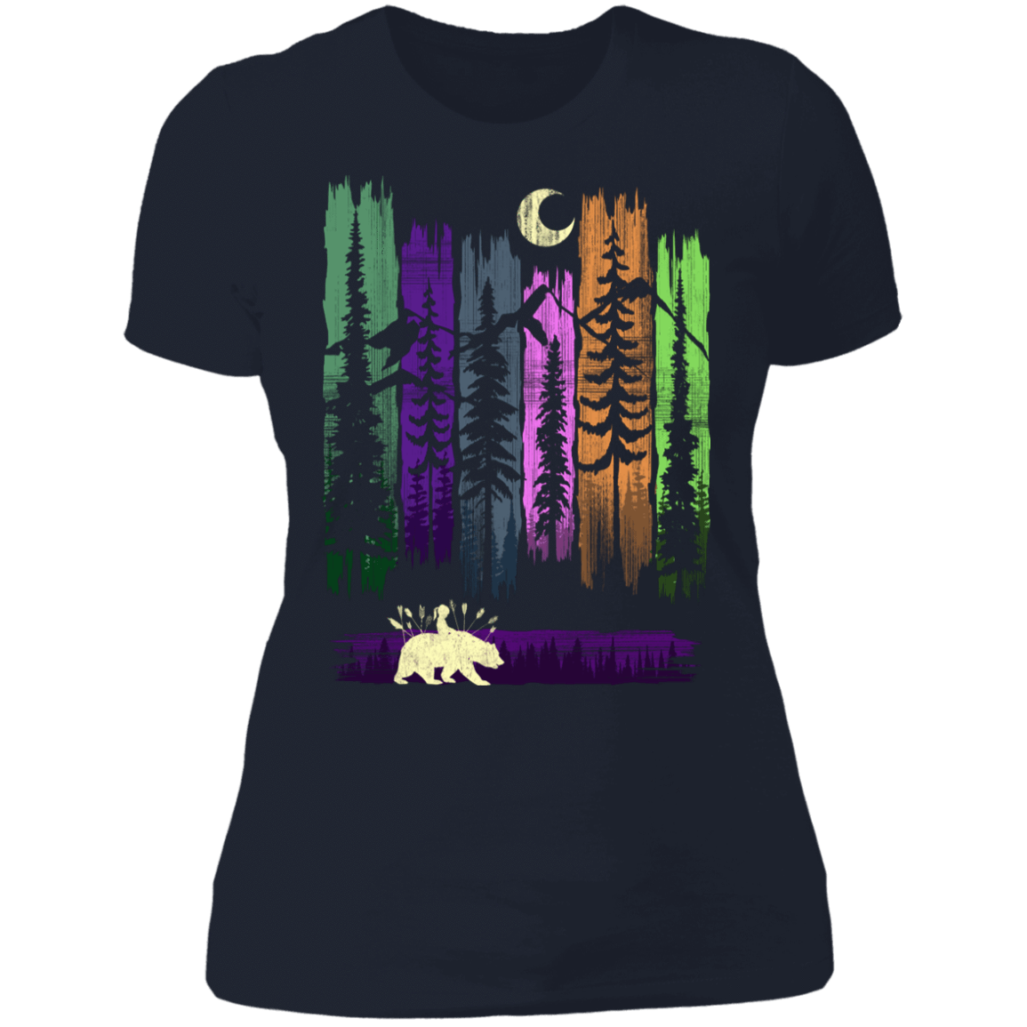 T-Shirts Midnight Navy / S Bear Leaves Women's Premium T-Shirt