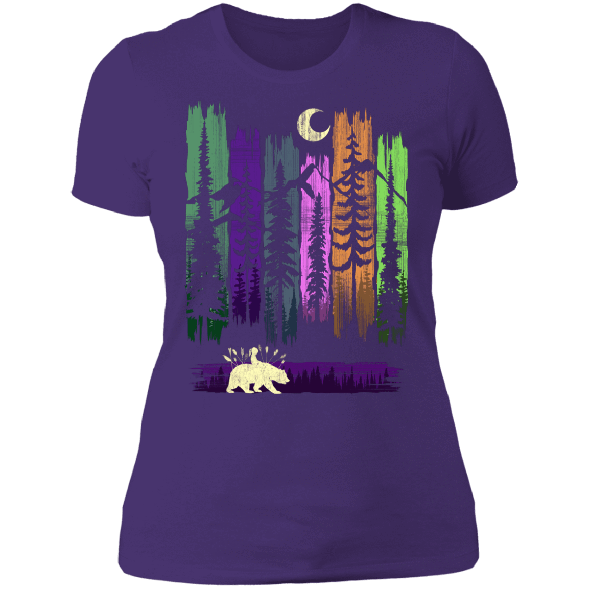 T-Shirts Purple Rush/ / S Bear Leaves Women's Premium T-Shirt