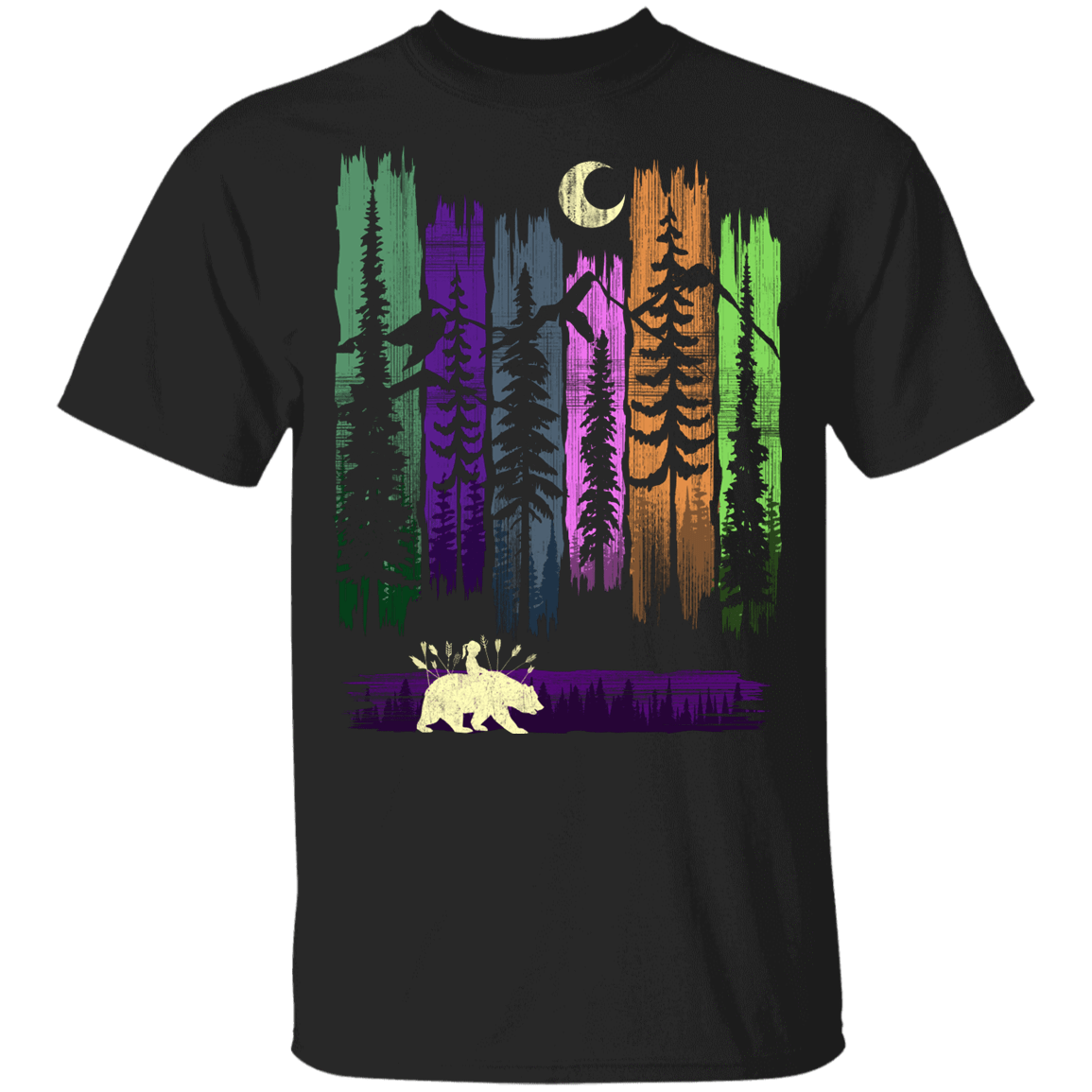 T-Shirts Black / YXS Bear Leaves Youth T-Shirt