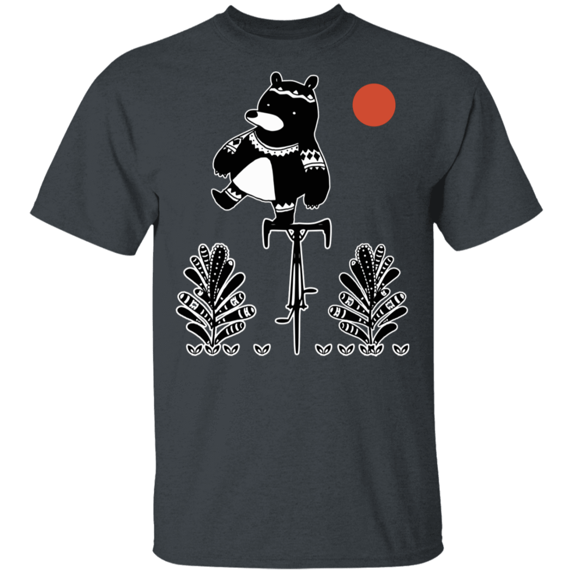 T-Shirts Dark Heather / S Bear On A Bike T-Shirt