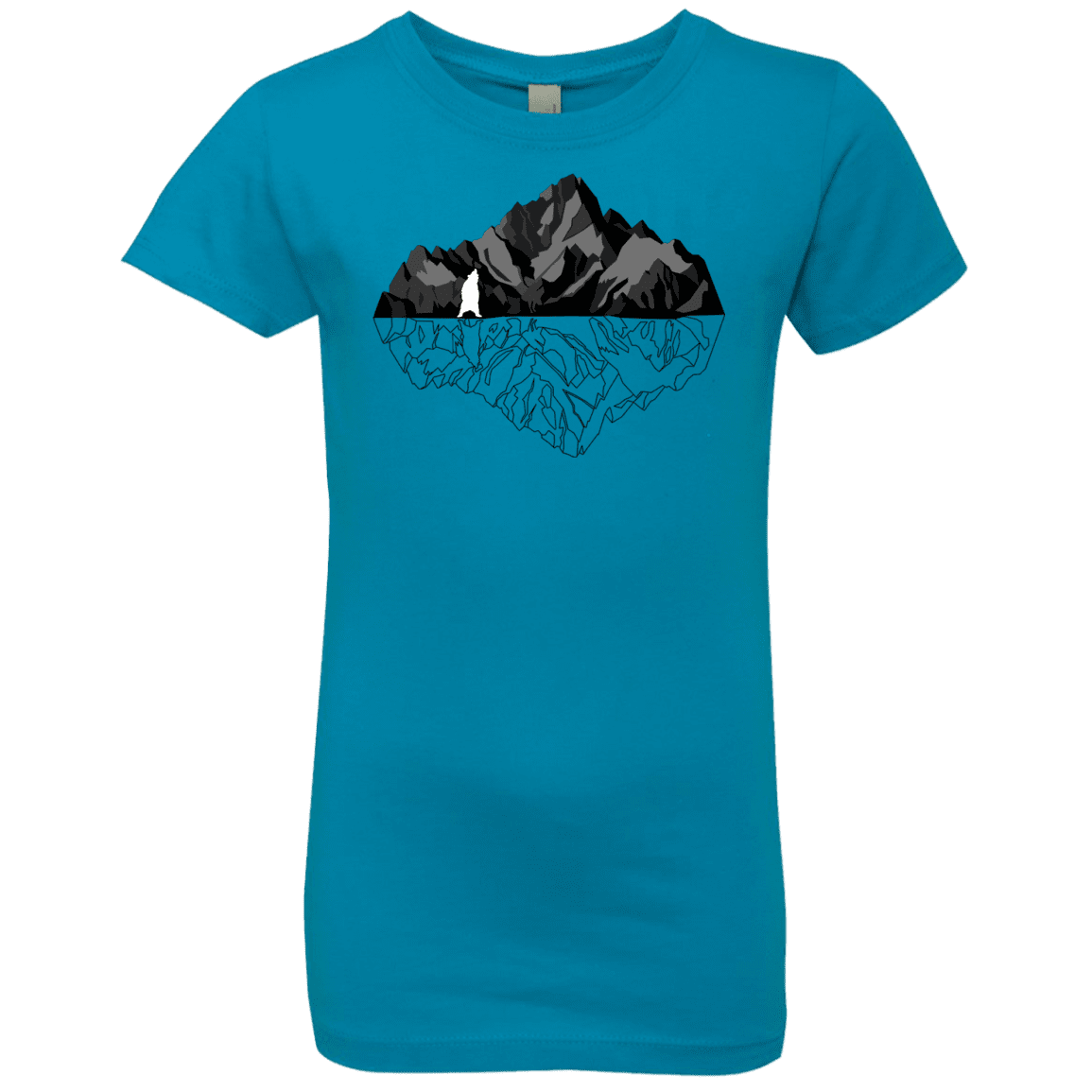 T-Shirts Turquoise / YXS Bear Reflection Girls Premium T-Shirt