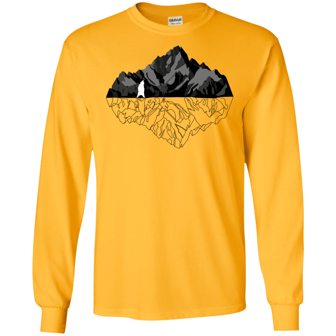 T-Shirts Gold / S Bear Reflection Men's Long Sleeve T-Shirt