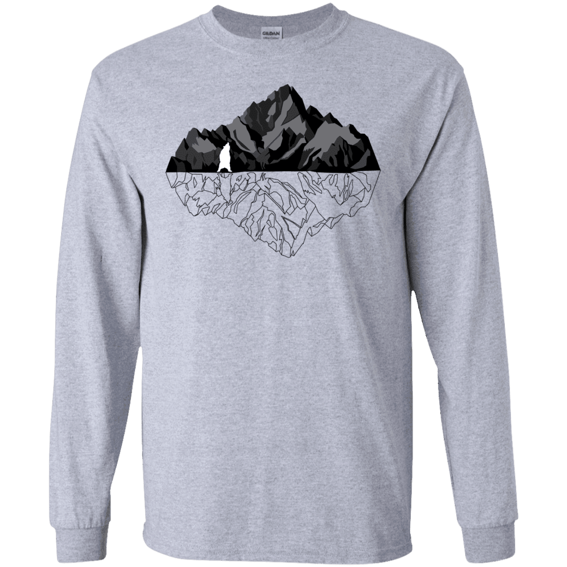 T-Shirts Sport Grey / S Bear Reflection Men's Long Sleeve T-Shirt