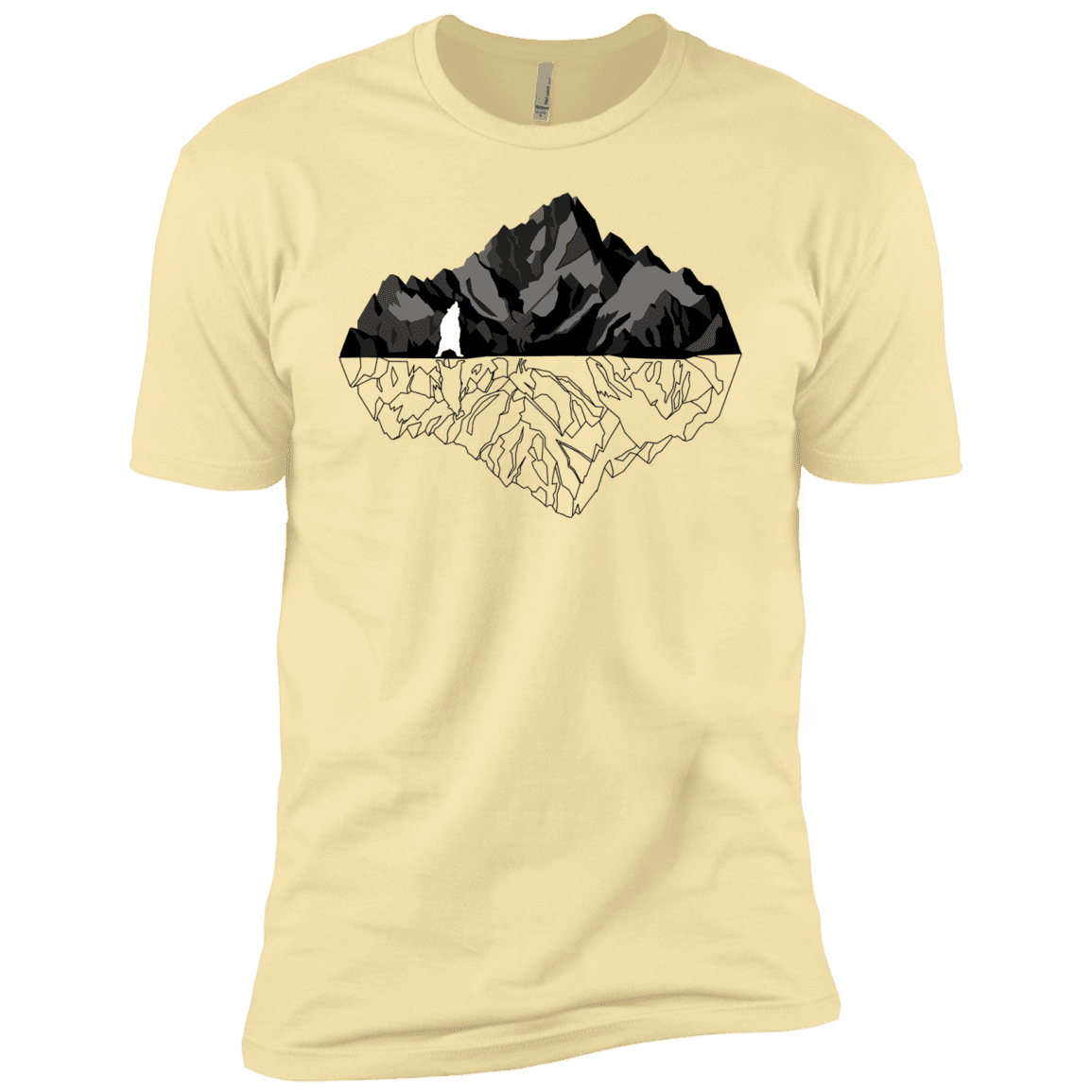 T-Shirts Banana Cream / X-Small Bear Reflection Men's Premium T-Shirt