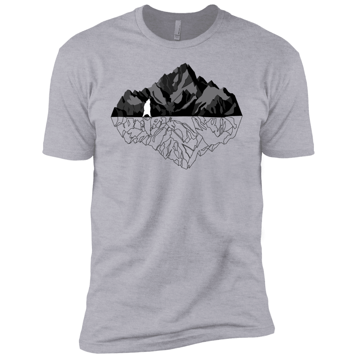T-Shirts Heather Grey / X-Small Bear Reflection Men's Premium T-Shirt