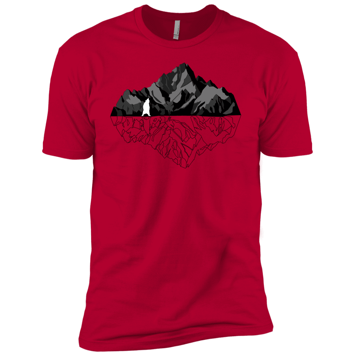 T-Shirts Red / X-Small Bear Reflection Men's Premium T-Shirt