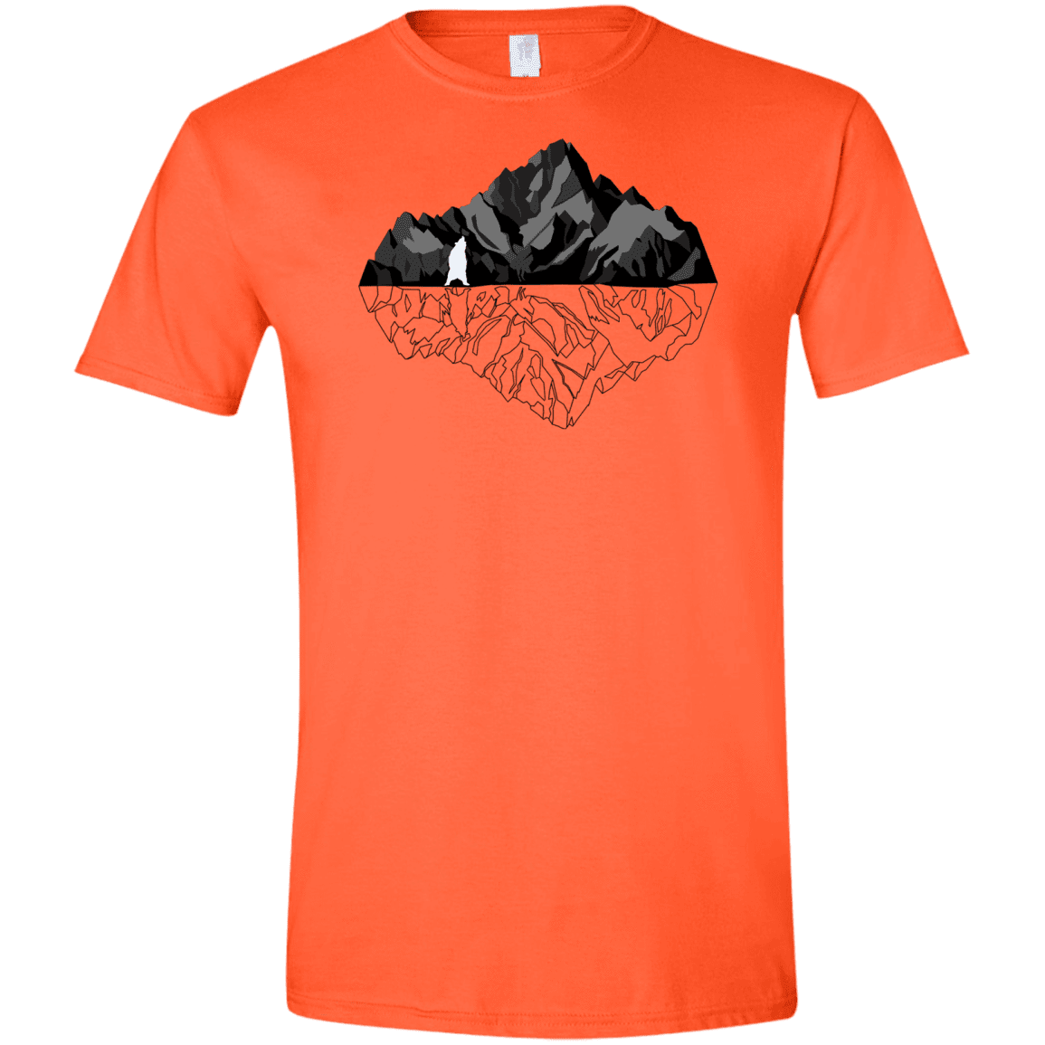 T-Shirts Orange / S Bear Reflection Men's Semi-Fitted Softstyle