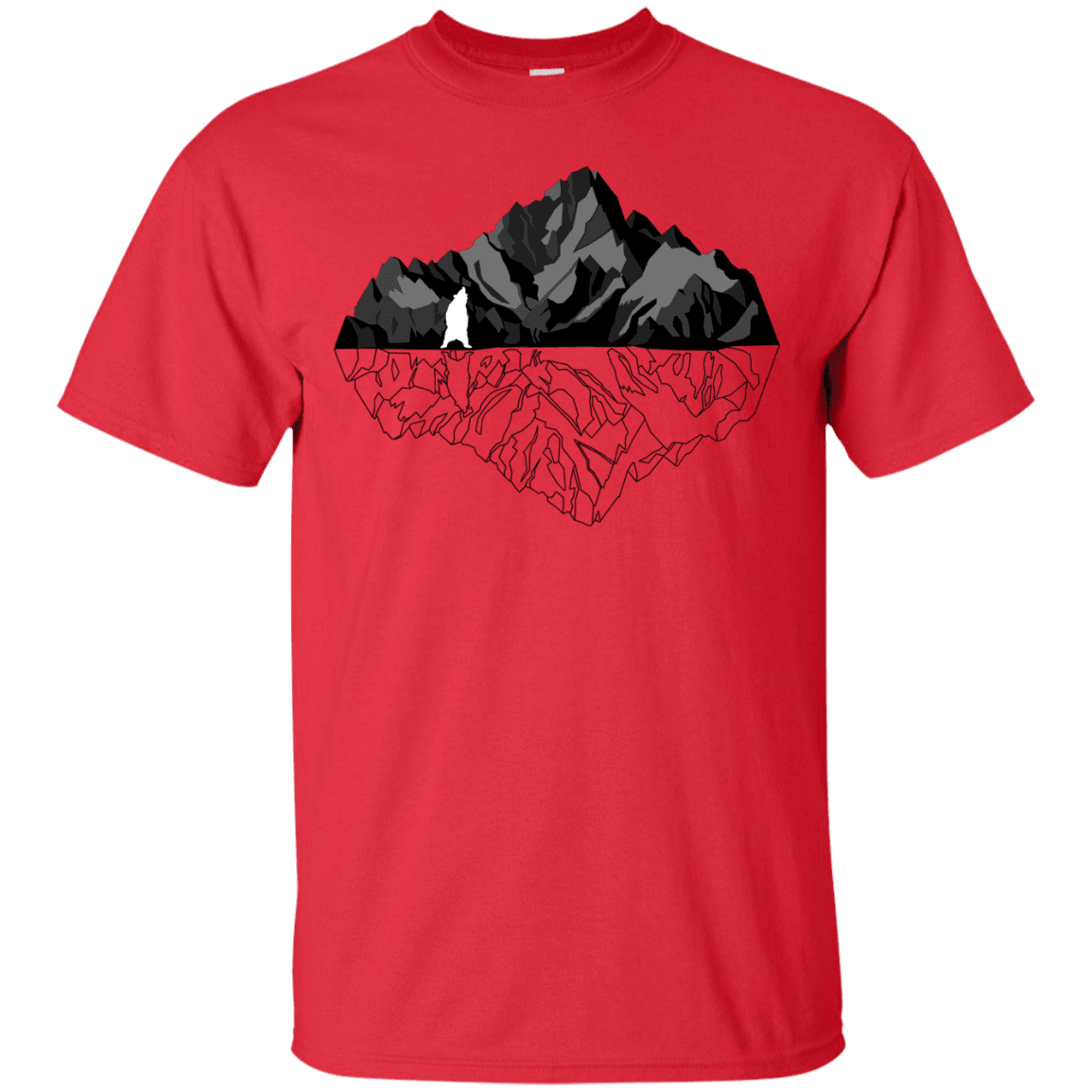 T-Shirts Red / S Bear Reflection T-Shirt