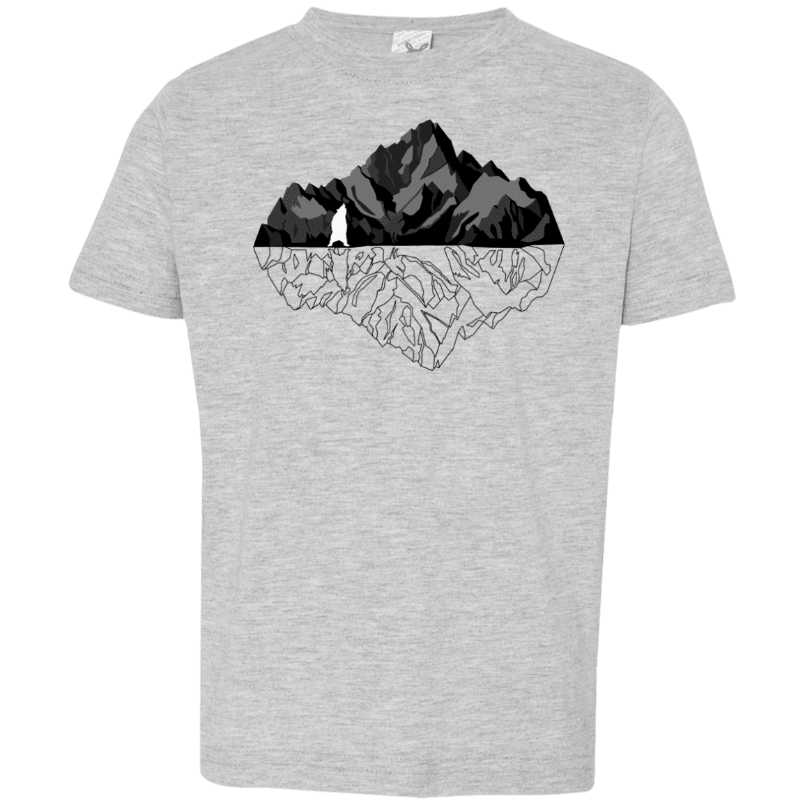 T-Shirts Heather Grey / 2T Bear Reflection Toddler Premium T-Shirt