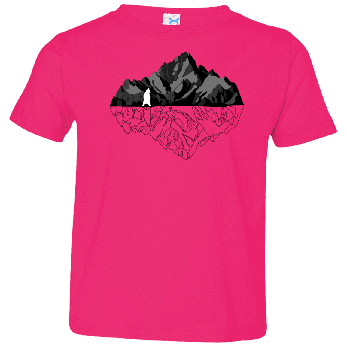 T-Shirts Hot Pink / 2T Bear Reflection Toddler Premium T-Shirt