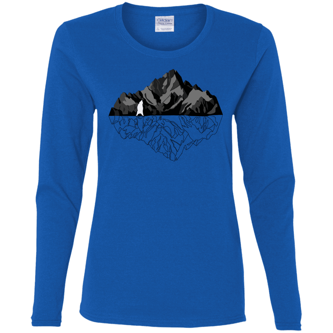 T-Shirts Royal / S Bear Reflection Women's Long Sleeve T-Shirt