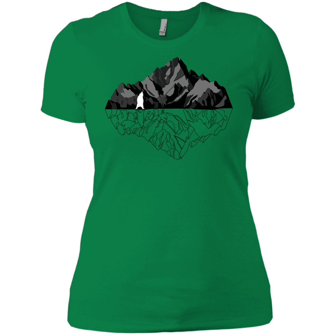 T-Shirts Kelly Green / X-Small Bear Reflection Women's Premium T-Shirt