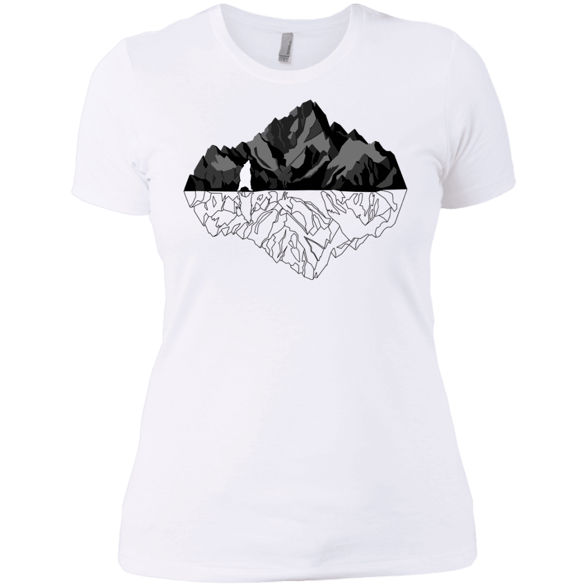 T-Shirts White / X-Small Bear Reflection Women's Premium T-Shirt