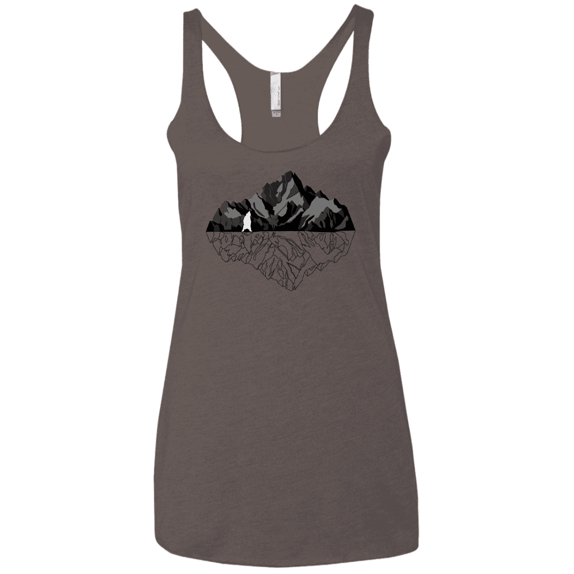 T-Shirts Macchiato / X-Small Bear Reflection Women's Triblend Racerback Tank