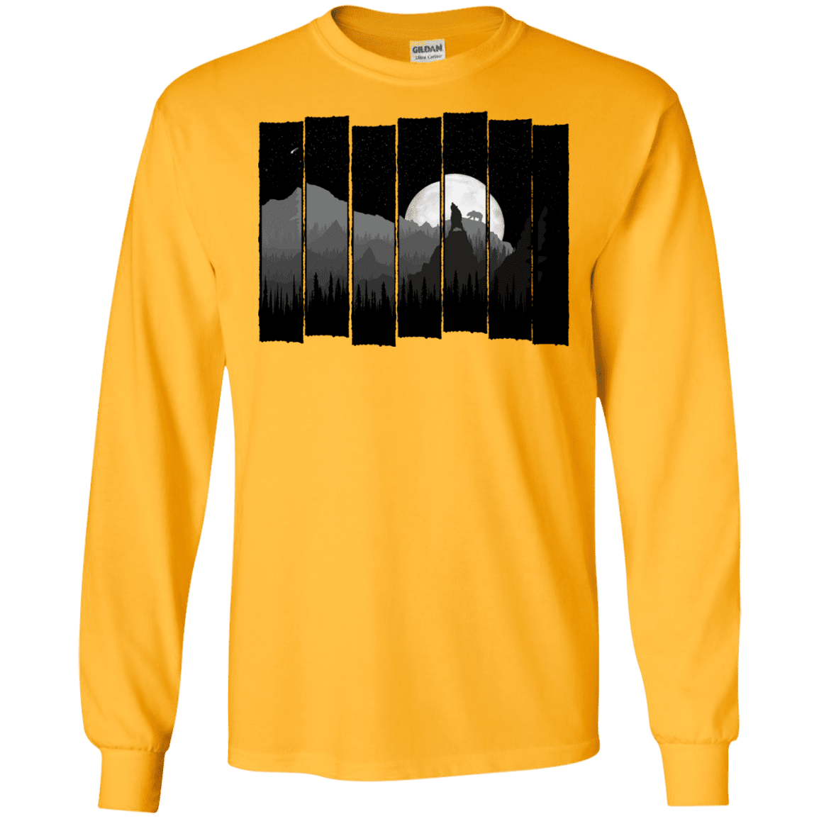 T-Shirts Gold / S Bear Slats Men's Long Sleeve T-Shirt