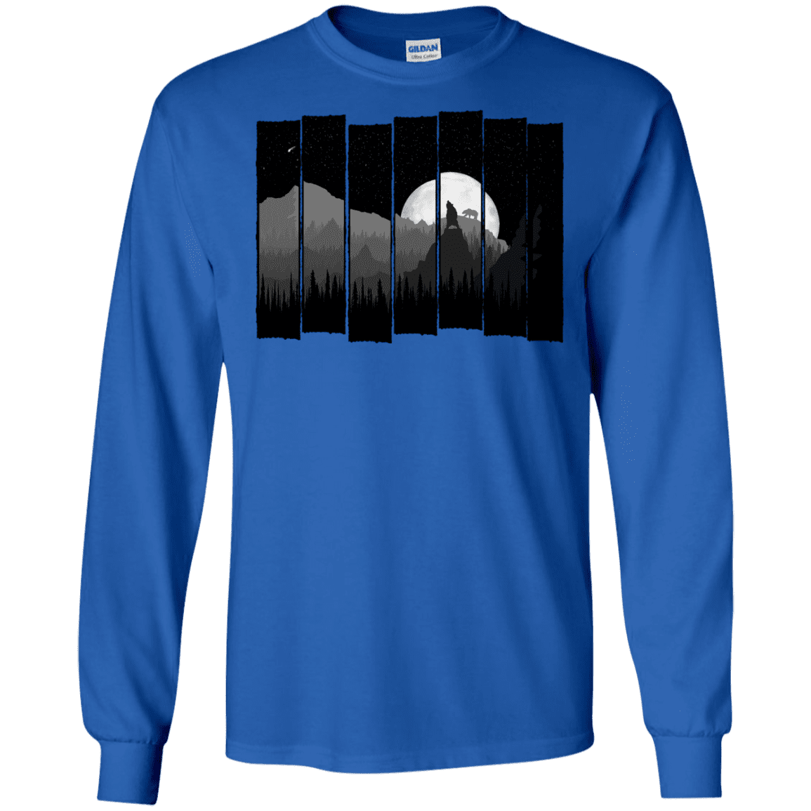 T-Shirts Royal / S Bear Slats Men's Long Sleeve T-Shirt