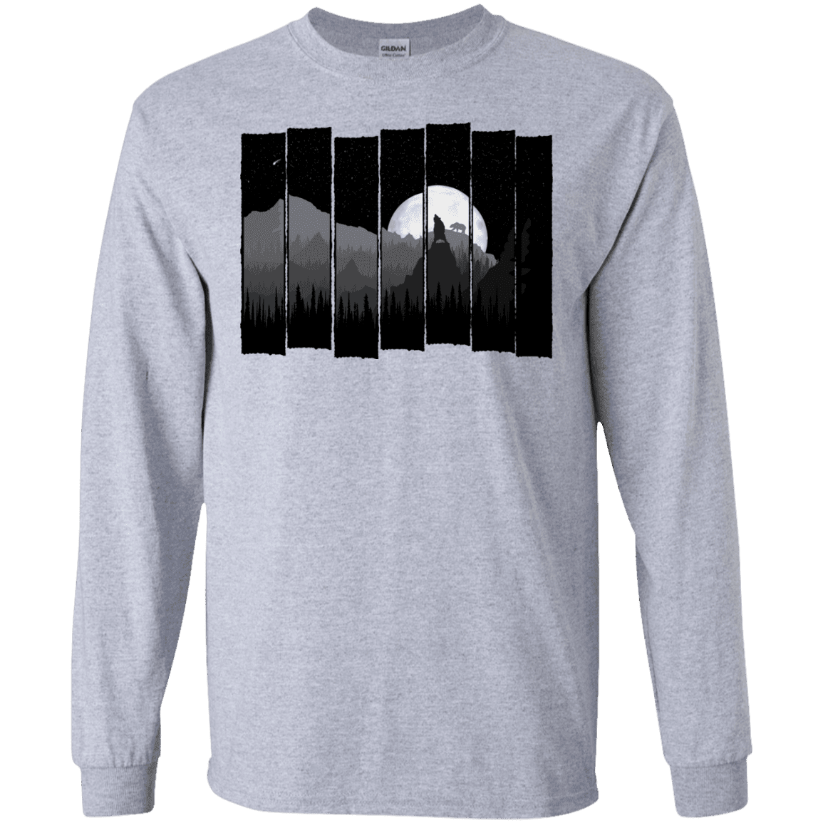 T-Shirts Sport Grey / S Bear Slats Men's Long Sleeve T-Shirt