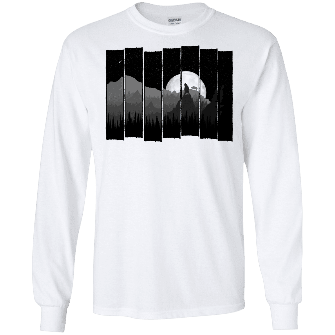 T-Shirts White / S Bear Slats Men's Long Sleeve T-Shirt